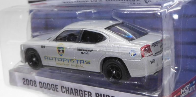 画像: 2018 GREENLIGHT HOT PURSUIT S28 【2008 DODGE CHARGER PURSUIT】 SILVER/RR (AUTOPISTAS HIGHWAY PATROL)