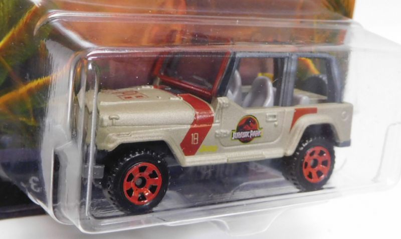 画像: 2018 MATCHBOX "JURASSIC WORLD" LEGACY COLLECTION  【'93 JEEP WRANGLER #18 (ROLL BAR)】  FLAT SAND(予約不可）