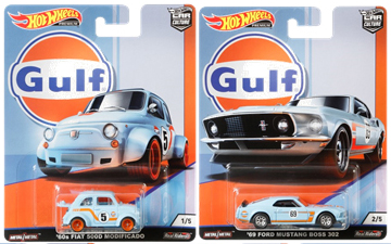 画像: 2019 HW CAR CULTURE 【Aアソート GULF RACING (5種セット）】 NISSAN LAUREL 2000SGX/'69 FORD MUSTANG BOSS 302/McLAREN F1 GTR/'60's FIAT 500D MODIFICADO/VOLKSWAGEN GOLF MK7