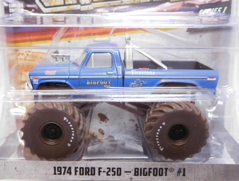 画像: 2018 GREENLIGHT KING OF CRUNCH S1 【1974 FORD F-250 - BIGFOOT #1 (DIRTY Ver.)】 FLAT BLUE/RR