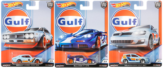 画像: 2019 HW CAR CULTURE 【Aアソート GULF RACING (5種セット）】 NISSAN LAUREL 2000SGX/'69 FORD MUSTANG BOSS 302/McLAREN F1 GTR/'60's FIAT 500D MODIFICADO/VOLKSWAGEN GOLF MK7