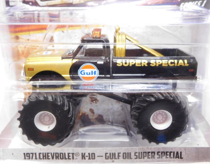 画像: 2018 GREENLIGHT KING OF CRUNCH S1 【1971 CHEVROLET K-10 - GULF OIL SUPER SPECIAL】 GOLD-BLACK/RR