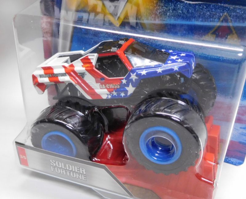 画像: 2018 MONSTER JAM includes STUNT RAMP! "STARS AND STRIPES" 【SOLDIER FORTUNE】 WHITE-BLUE-RED (予約不可）