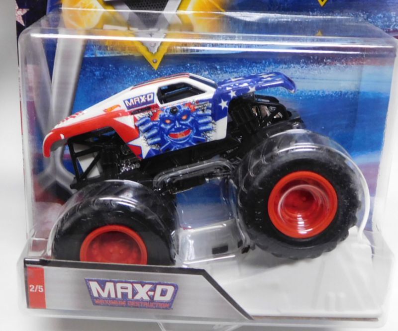 画像: 2018 MONSTER JAM includes STUNT RAMP! "STARS AND STRIPES" 【MAX-D】 WHITE-BLUE-RED (予約不可）