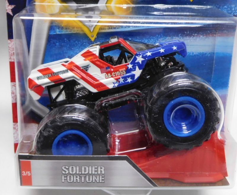 画像: 2018 MONSTER JAM includes STUNT RAMP! "STARS AND STRIPES" 【SOLDIER FORTUNE】 WHITE-BLUE-RED (予約不可）