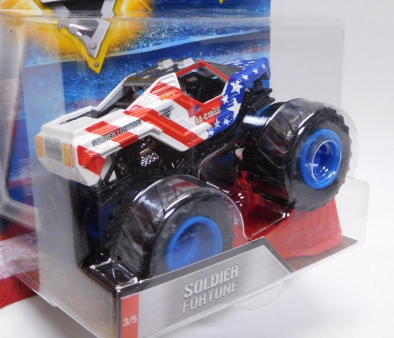 画像: 2018 MONSTER JAM includes STUNT RAMP! "STARS AND STRIPES" 【SOLDIER FORTUNE】 WHITE-BLUE-RED (予約不可）