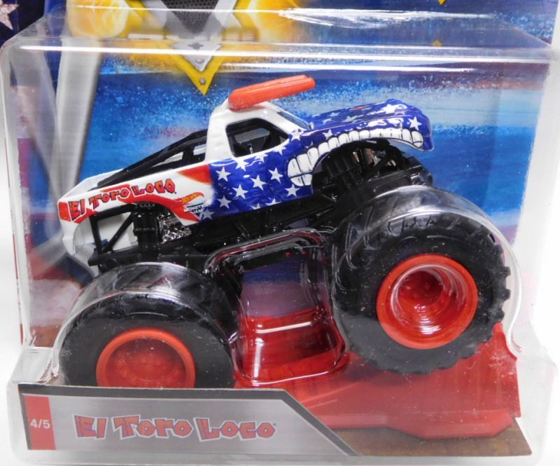 画像: 2018 MONSTER JAM includes STUNT RAMP! "STARS AND STRIPES" 【EL TORO LOCO】 WHITE-BLUE-RED (予約不可）