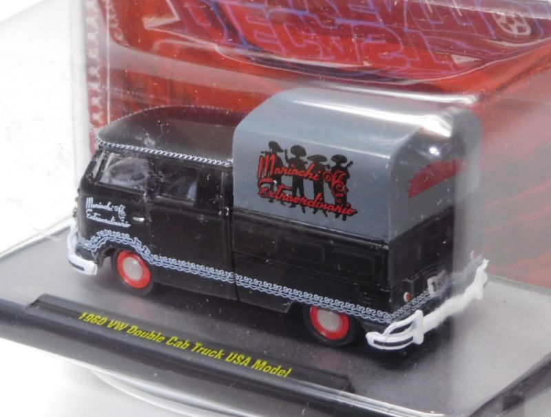 画像: 2017 M2 MACHINES - DIECAST CONVENTION MEXICO EXCLUSIVE【1960 VW DOUBLE CAB TRUCK USA MODEL (CHASE/750個限定）】FLAT BLACK/RR (予約不可）