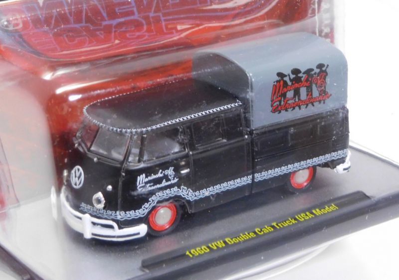 画像: 2017 M2 MACHINES - DIECAST CONVENTION MEXICO EXCLUSIVE【1960 VW DOUBLE CAB TRUCK USA MODEL (CHASE/750個限定）】FLAT BLACK/RR (予約不可）