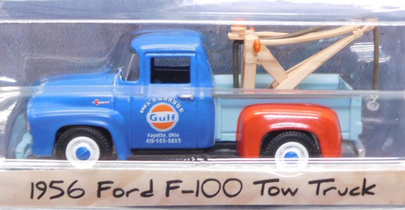 画像: 2018 GREENLIGHT BLUE COLLAR COLLECTION S4 【"GULF" 1956 FORD F-100 TOW TRUCK】 DK.BLUE-LT.BLUE/RR 