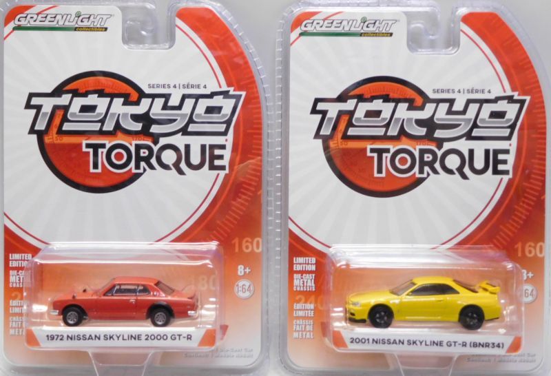 画像: 2018 GREENLIGHT TOKYO TORQUE S4 【6種セット】 1969 DATSUN 510/1972 DATSUN 510/1972 DATSUN 240Z RALLY/1971 NISSAN SKYLINE 2000 GT-R/1972 NISSAN SKYLINE 2000 GT-R/2001 NISSAN SKYLINE GT-R(BNR34)