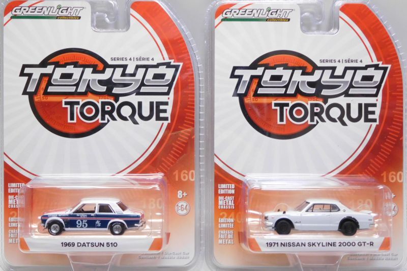 画像: 2018 GREENLIGHT TOKYO TORQUE S4 【6種セット】 1969 DATSUN 510/1972 DATSUN 510/1972 DATSUN 240Z RALLY/1971 NISSAN SKYLINE 2000 GT-R/1972 NISSAN SKYLINE 2000 GT-R/2001 NISSAN SKYLINE GT-R(BNR34)