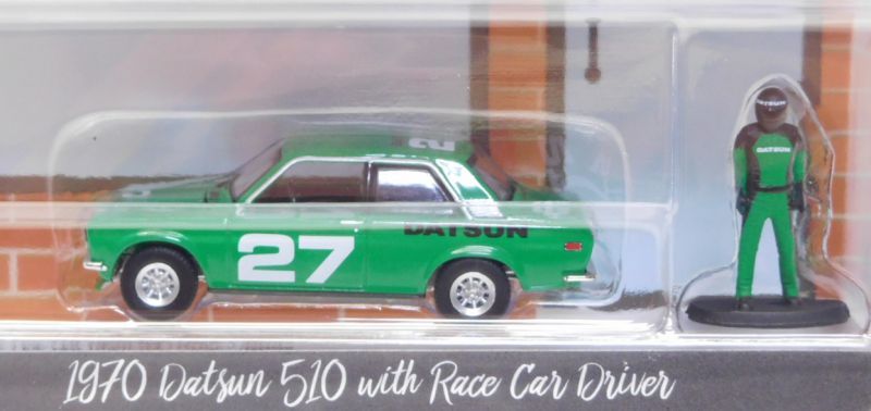 画像: 2019 GREENLIGHT THE HOBBY SHOP S5 【1970 DATSUN 510 with RACE CAR DRIVER】 GREEN/RR