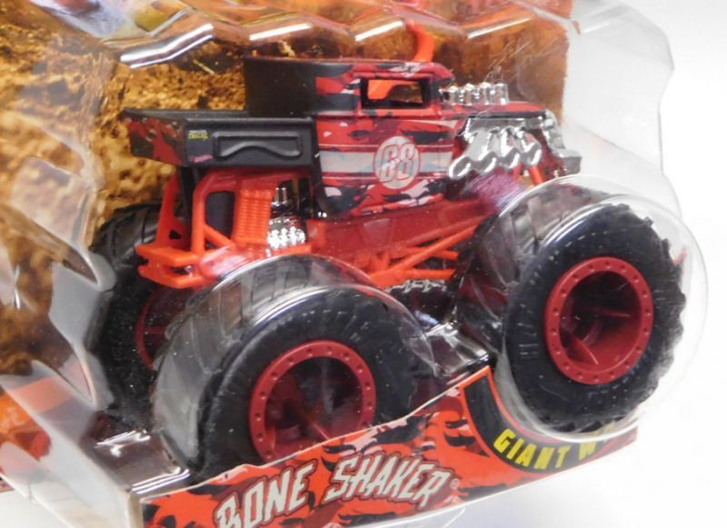 画像: 2019 HW MONSTER TRUCKS! "CAMO CRASHERS"【BONE SHAKER】 FLAT RED CAMO (includes COLLECTABLE FLAGL!)