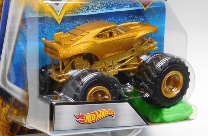 画像: 2018 MONSTER JAM includes RE-CRUSHABLE CAR! 【TEAM HOT WHEELS】 GOLD (MJ GOLDEN MACHINES)(CHASE）