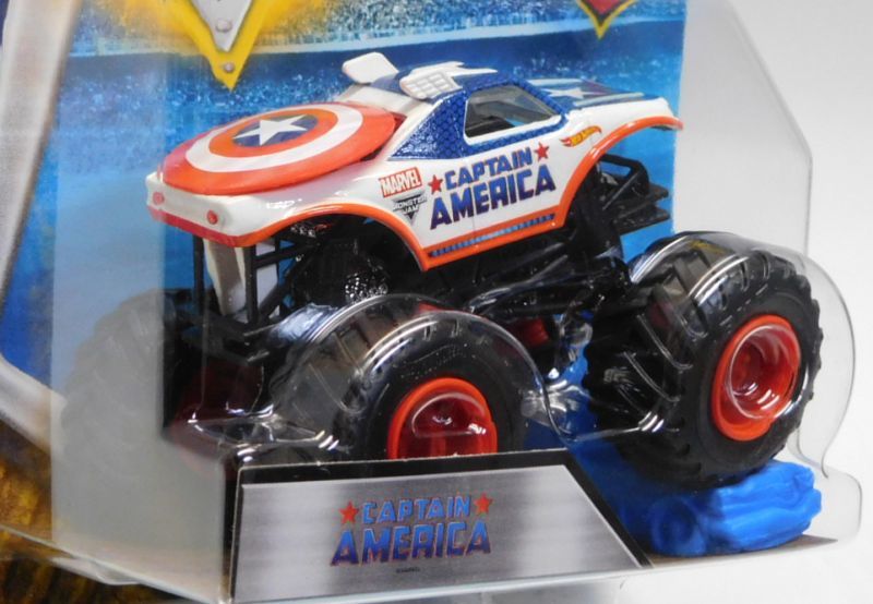 画像: 2018 MONSTER JAM includes RE-CRUSHABLE CAR! 【CAPTAIN AMERICA】 WHITE (TOUR FAVORITES)