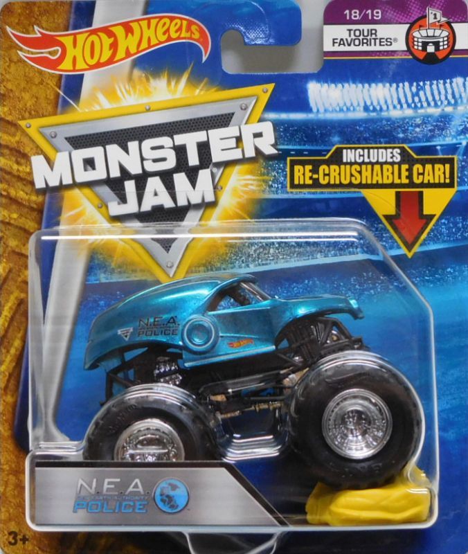 画像1: 2018 MONSTER JAM includes RE-CRUSHABLE CAR! 【N.E.A. POLICE】 SPEC.BLUE (TOUR FAVORITES)