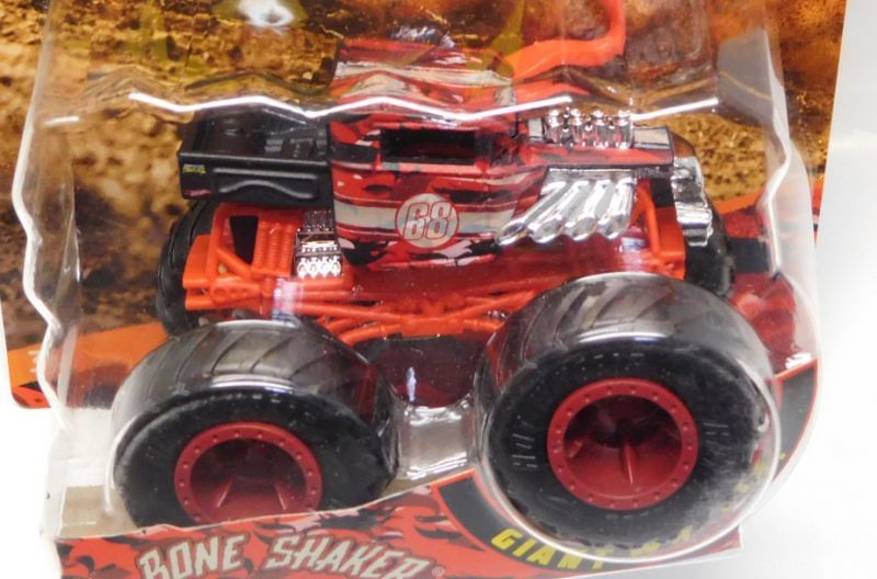 画像: 2019 HW MONSTER TRUCKS! "CAMO CRASHERS"【BONE SHAKER】 FLAT RED CAMO (includes COLLECTABLE FLAGL!)