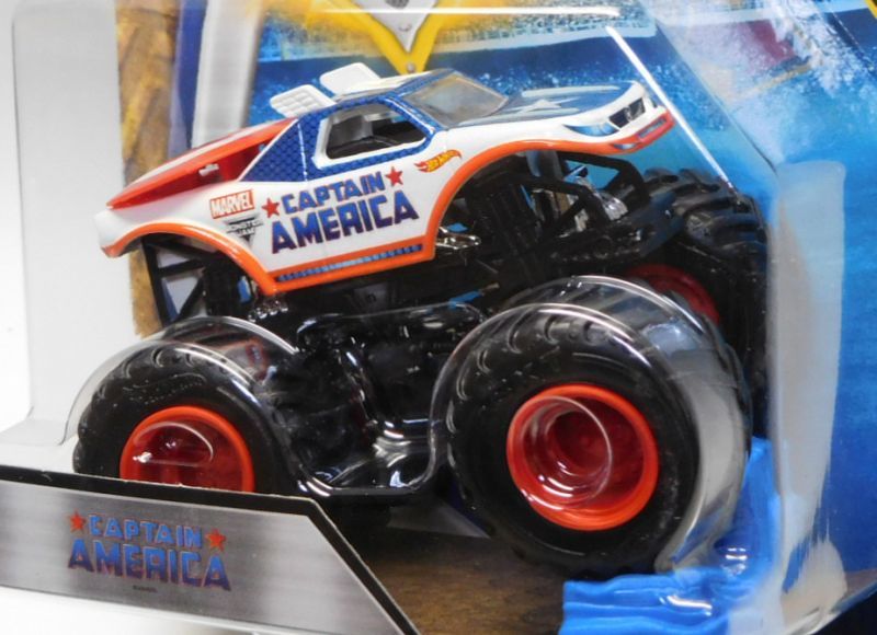 画像: 2018 MONSTER JAM includes RE-CRUSHABLE CAR! 【CAPTAIN AMERICA】 WHITE (TOUR FAVORITES)