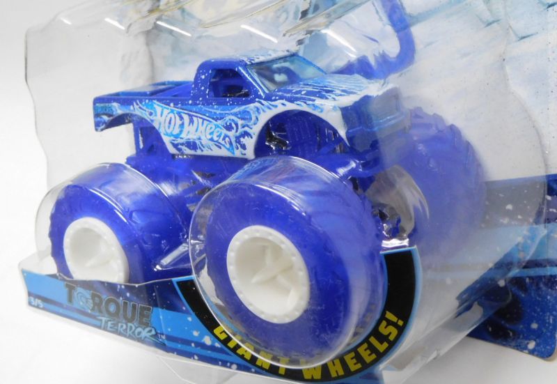 画像: 2019 HW MONSTER TRUCKS! "BLIZZARD BASHERS"【TORQUE TERROR】 BLUE (includes COLLECTABLE FLAGL!)