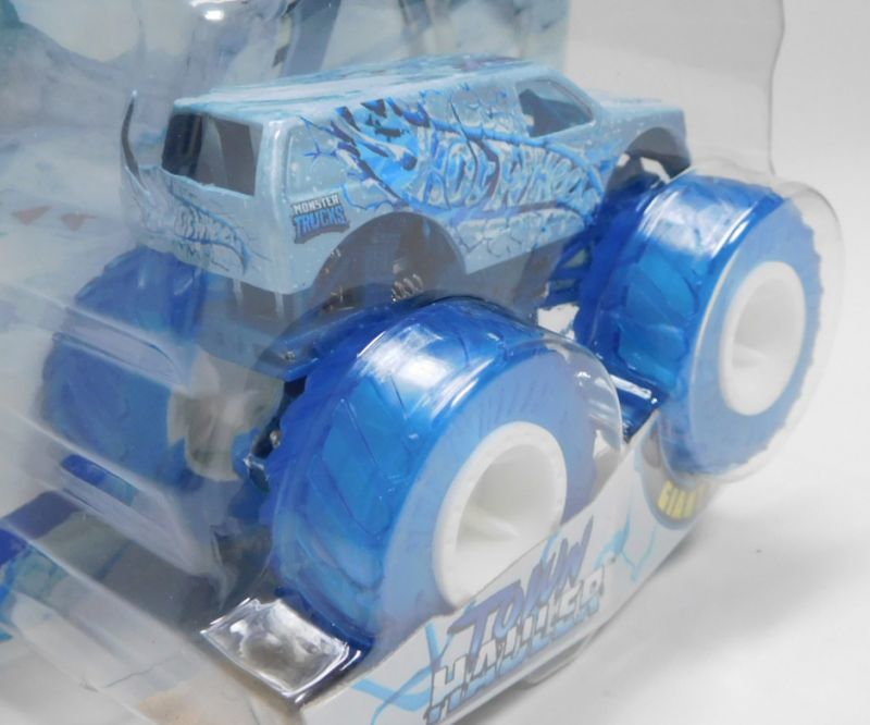 画像: 2019 HW MONSTER TRUCKS! "BLIZZARD BASHERS"【TOWN HAULER】 ICE BLUE (includes COLLECTABLE FLAGL!)