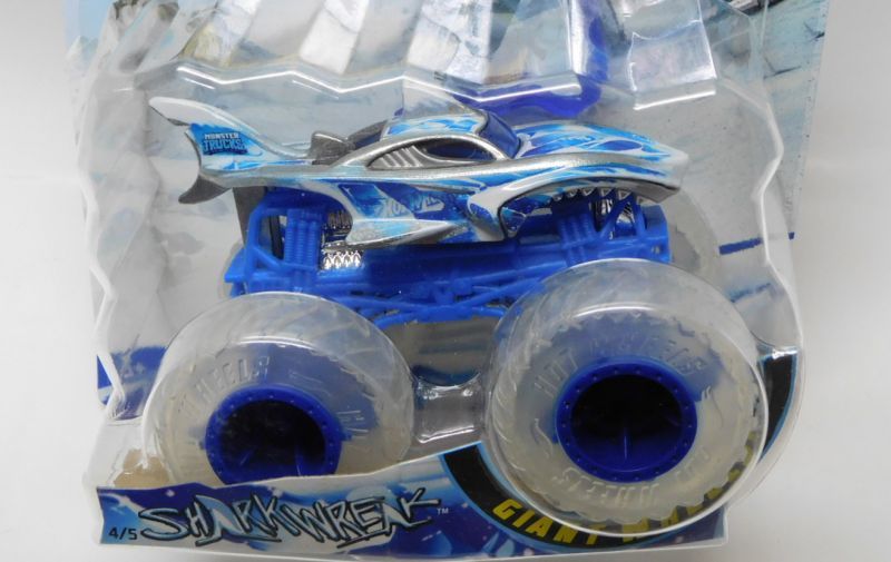 画像: 2019 HW MONSTER TRUCKS! "BLIZZARD BASHERS"【SHARK WREAK】 ZAMAC (includes COLLECTABLE FLAGL!)