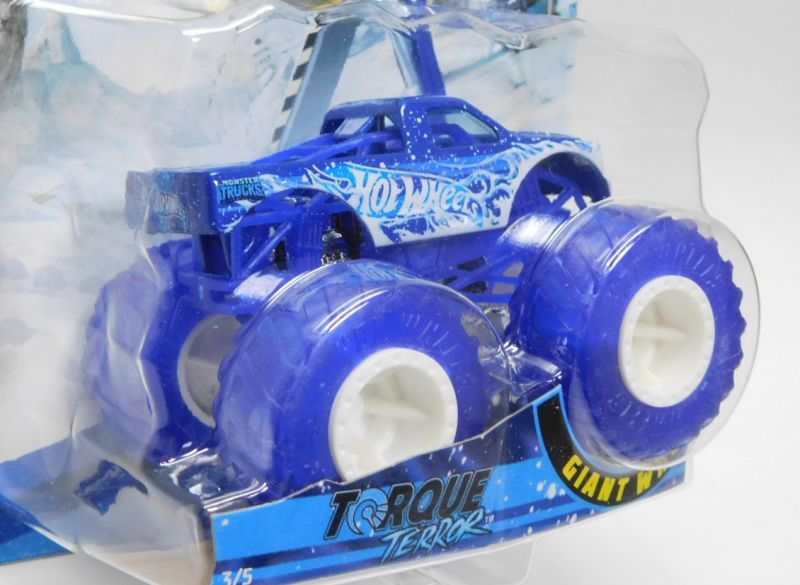 画像: 2019 HW MONSTER TRUCKS! "BLIZZARD BASHERS"【TORQUE TERROR】 BLUE (includes COLLECTABLE FLAGL!)