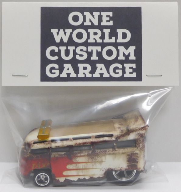 画像: ONE WORLD CUSTOM GARAGE 【VOLKSWAGEN T1 DRAG BUS (カスタム完成品）】 サビ-WHITE-RED/RR （送料サービス適用外） 