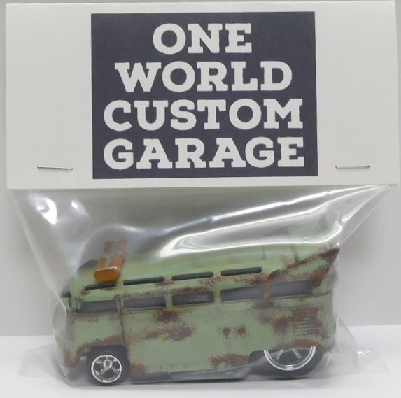 画像: ONE WORLD CUSTOM GARAGE 【VOLKSWAGEN T1 DRAG BUS (カスタム完成品）】 サビ-PALE GREEN/RR （送料サービス適用外） 