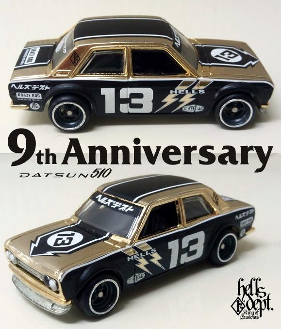 画像: 【ご予約】PRE-ORDER - HELLS DEPT 2019 【"HELLS DEPT 9th ANNIVERSARY MODEL" DATSUN 510 (カスタム完成品)】18金GOLDメッキ/RR（送料サービス適用外）(6月上旬頃入荷予定）