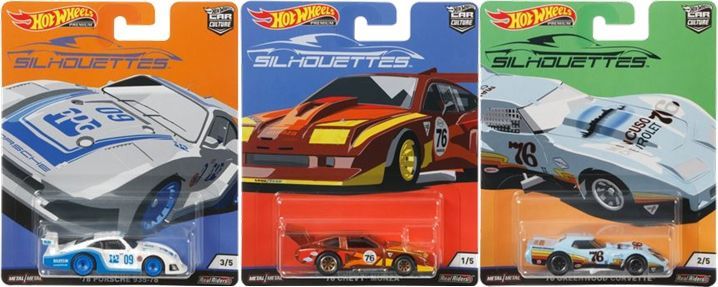 画像: 2019 HW CAR CULTURE 【Cアソート SILHOUETTES (5種セット）】 NISSAN SKYLINE SILHOUETTE/RWB PORSCHE 930/'78 PORSCHE 935-78/'76 GREENWOOD CORVETTE/'76 CHEVY MONZA