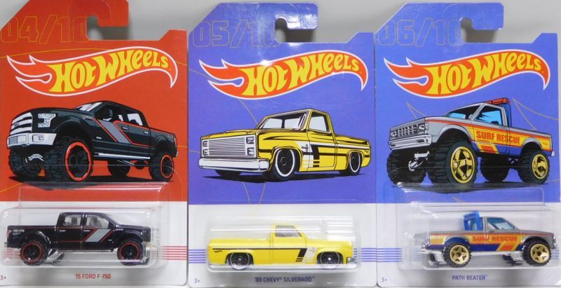 画像: 2019 WALMART EXCLUSIVE "AMERICAN PICK UP"  【10種セット】 '40 Ford Pickup/'49 Ford F1/'70 Dodge Power Wagon/'15 Ford F-150/'83 Chevy Silverado/Path Beater/Custom '62 Chevy Pickup/Dodge Power Wagon/Custom '69 Chevy Pickup/'63 Studebaker Champ(予約不可）