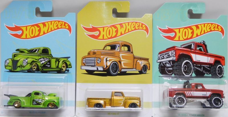 画像: 2019 WALMART EXCLUSIVE "AMERICAN PICK UP"  【10種セット】 '40 Ford Pickup/'49 Ford F1/'70 Dodge Power Wagon/'15 Ford F-150/'83 Chevy Silverado/Path Beater/Custom '62 Chevy Pickup/Dodge Power Wagon/Custom '69 Chevy Pickup/'63 Studebaker Champ(予約不可）