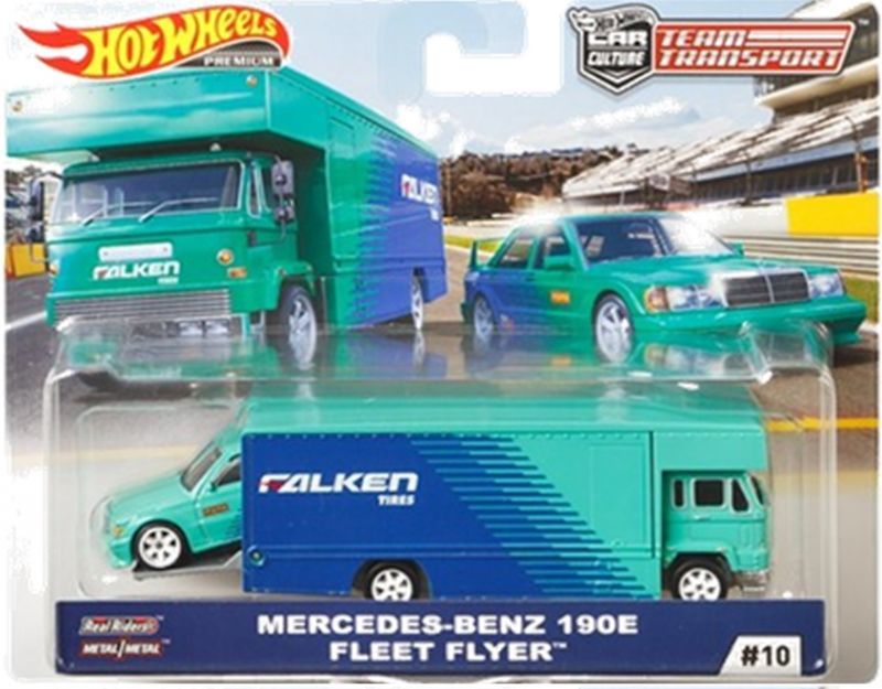 画像: 【送料無料】 HW CAR CULTURE - TEAM TRANSPORT【Dアソート (4個入り）】 MERCEDES-BENZ 190E(FALKEN)x2個/NISSAN FAIRLADY Z/'66 SUPER NOVA