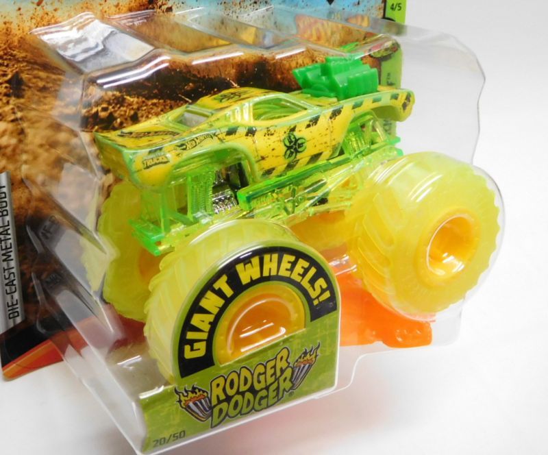 画像: 2019 HW MONSTER TRUCKS! 【RODGER DODGER】 YELLOW (includes CONNECT AND CRASH CAR)(SICK STUFF)