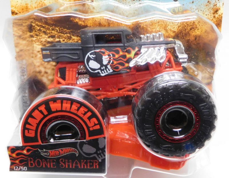 画像: 2019 HW MONSTER TRUCKS! 【HOT WHEELS BONE SHAKER】 FLAT BLACK (includes CONNECT AND CRASH CAR)