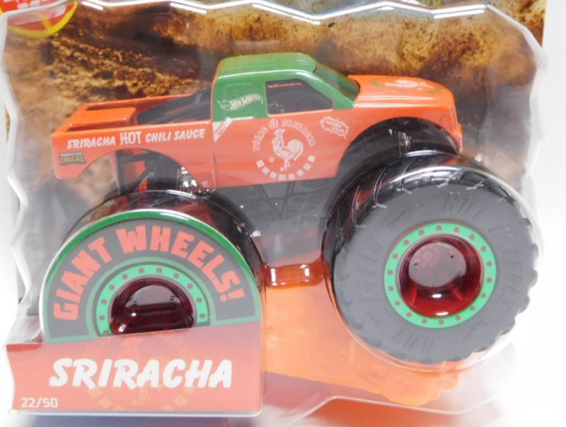 画像: 2019 HW MONSTER TRUCKS! 【SRIRACHA】 RED-GREEN (includes CONNECT AND CRASH CAR)