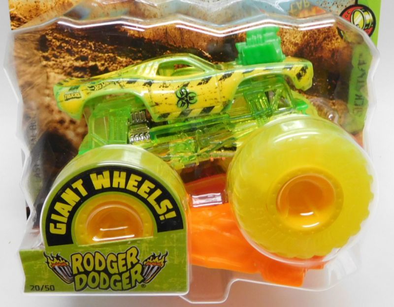 画像: 2019 HW MONSTER TRUCKS! 【RODGER DODGER】 YELLOW (includes CONNECT AND CRASH CAR)(SICK STUFF)