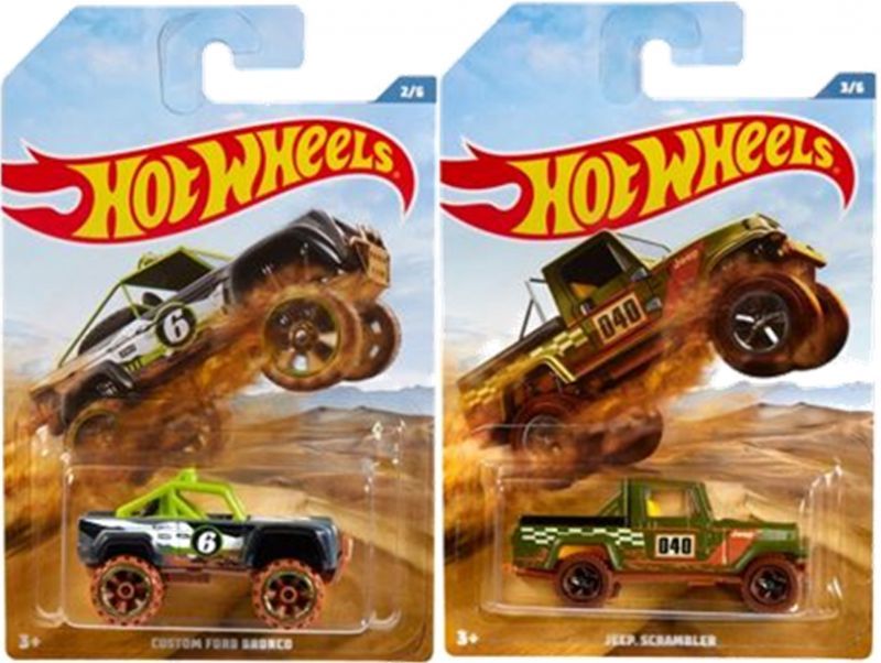 画像: 2019 HW AUTO MOTIVE 【OFF-ROAD TRUCKS (6種セット)】SUBARU BRAT/BAJA BONE SHAKER/JEEP SCRAMBLER/CUSTOM FORD BRONCO/BAJA TRUCK/DUNE CRUSHER