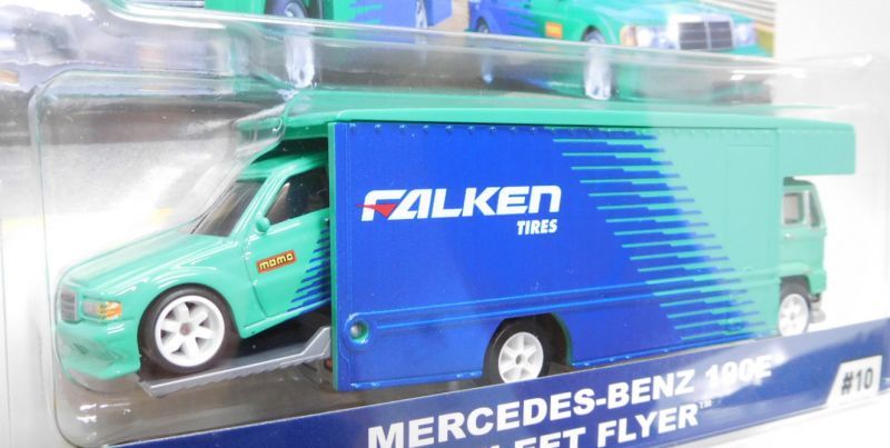 画像: 2019 HW CAR CULTURE - TEAM TRANSPORT【MERCEDES-BENZ 190E / FLEET FLYER (FALKEN)】LT.GREEN-BLUE/RR(予約不可） 