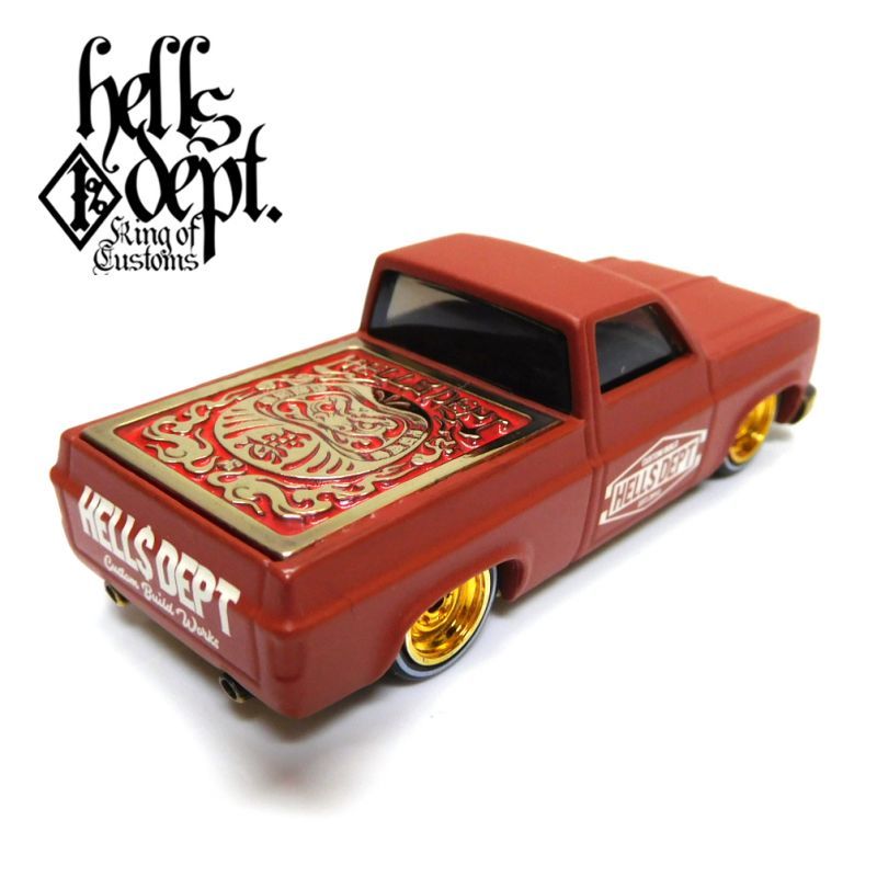 画像: HELLS DEPT 2019 - JDC13 【'83 CHEVY SILVEARADO with MONOEYE シャーシ and DARUMA トノカバー(カスタム完成品)】FLAT BRICK-GOLD/RR（送料サービス適用外）