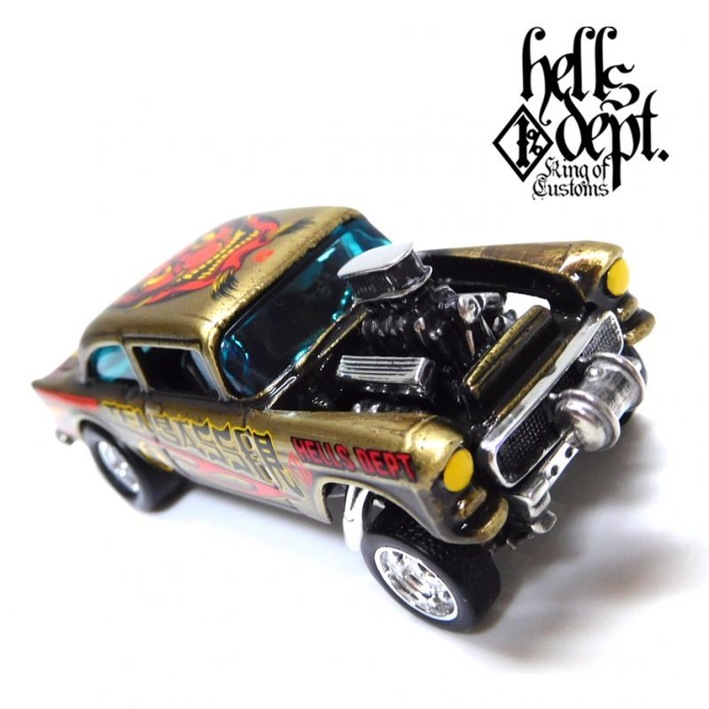 画像: HELLS DEPT 2019 - JDC13 【HELLS GASSER -  '55 CHEVY BEL AIR GASSER (カスタム完成品)】GOLD/RR（送料サービス適用外）