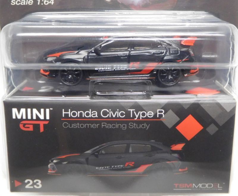 画像: 2019 TSM MODELS - MINI GT 【"MIJO EXCLUSIVE" HONDA CIVIC TYPE R "CUSTOMER RACING STUDY" (左ハンドル仕様）】 BLACK/RR （予約不可）