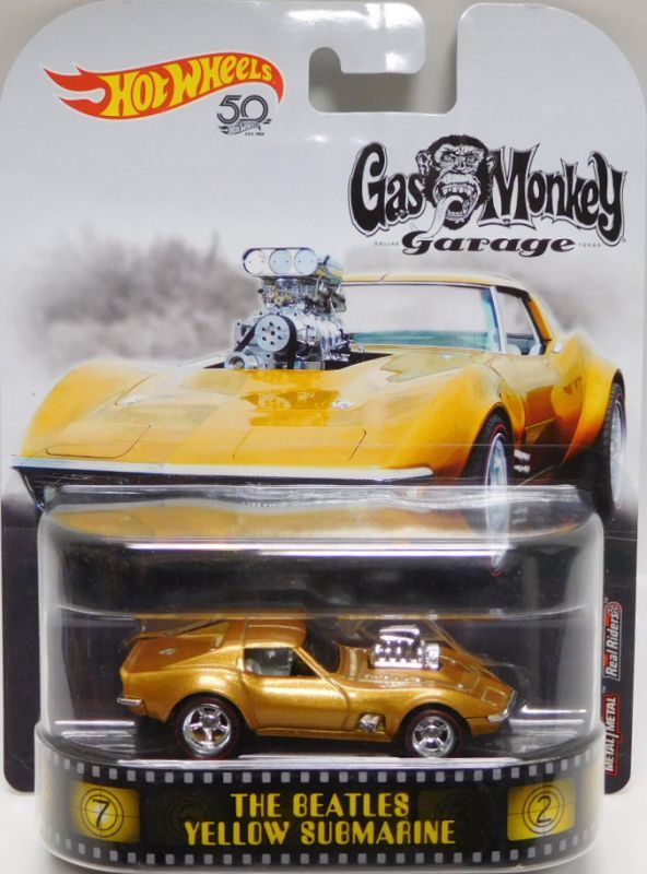 画像: 2018 RETRO ENTERTAINMENT 【'68 CORVETTE "GAS MONKEY GARAGE"】GOLD/RR (パック車名表記エラー/THE BEATLES YELLOW SUBMARINE）