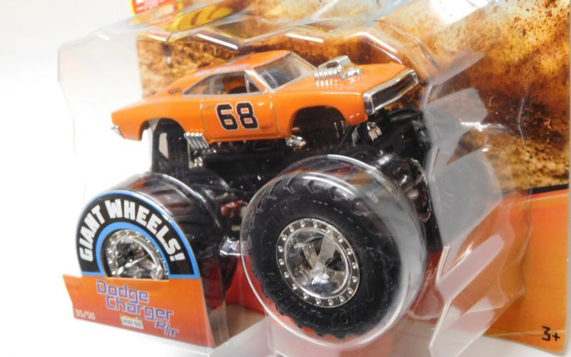 画像: 2019 HW MONSTER TRUCKS! 【DODGE CHARGER R/T (HW68)】  ORANGE (includes CONNECT AND CRASH CAR)