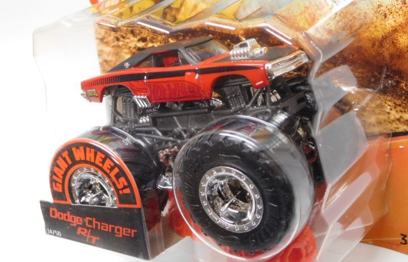 画像: 2019 HW MONSTER TRUCKS! 【DODGE CHARGER R/T】 RED-BLACK (includes CONNECT AND CRASH CAR)