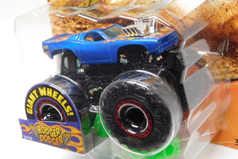 画像: 2019 HW MONSTER TRUCKS! 【RODGER DODGER】  BLUE (includes CONNECT AND CRASH CAR)