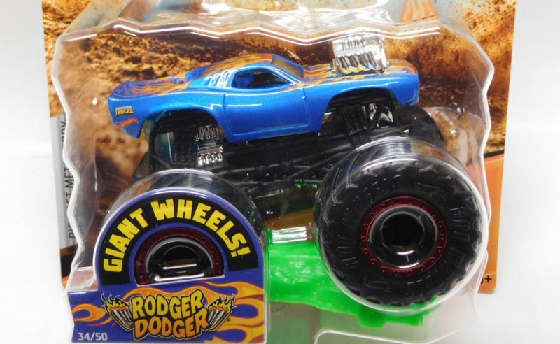 画像: 2019 HW MONSTER TRUCKS! 【RODGER DODGER】  BLUE (includes CONNECT AND CRASH CAR)