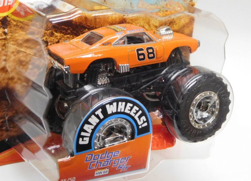 画像: 2019 HW MONSTER TRUCKS! 【DODGE CHARGER R/T (HW68)】  ORANGE (includes CONNECT AND CRASH CAR)