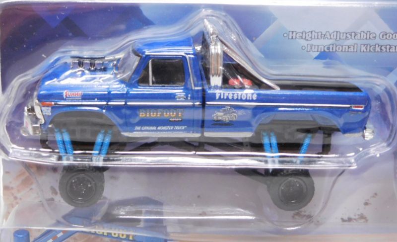 画像: 2019 GREENLIGHT HOBBY EXCLUSIVE 【"BIGFOOT" BIGFOOT #1 THE ORIGINAL MONSTER TRUCK1974 FORD F-250 with GOOSENECK TRAILER AND TIRES】BLUE/RR